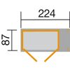 Profilleiste mit den Maßen 87 x 224 mm