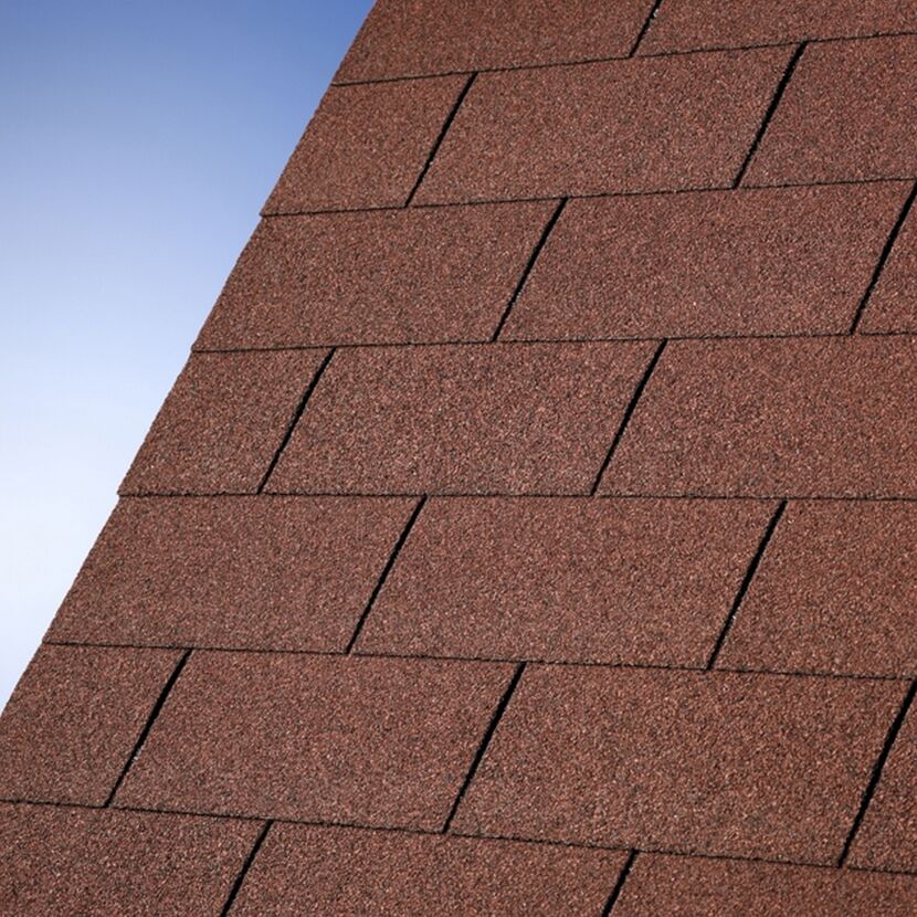Dachschindeln Rechteck dunkelrot 3 m²