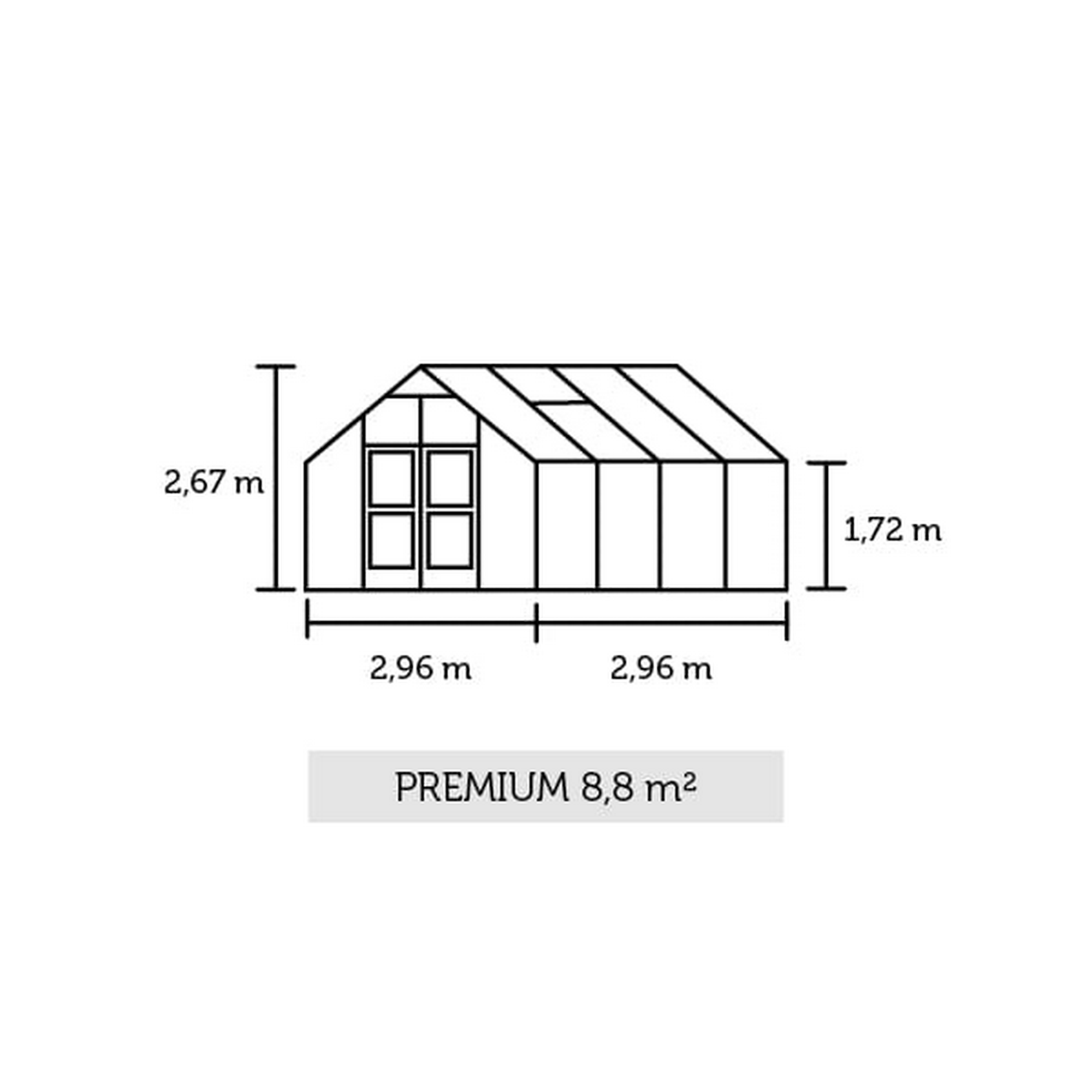 Juliana Gewächshaus 'Premium' 8,8 m², ...