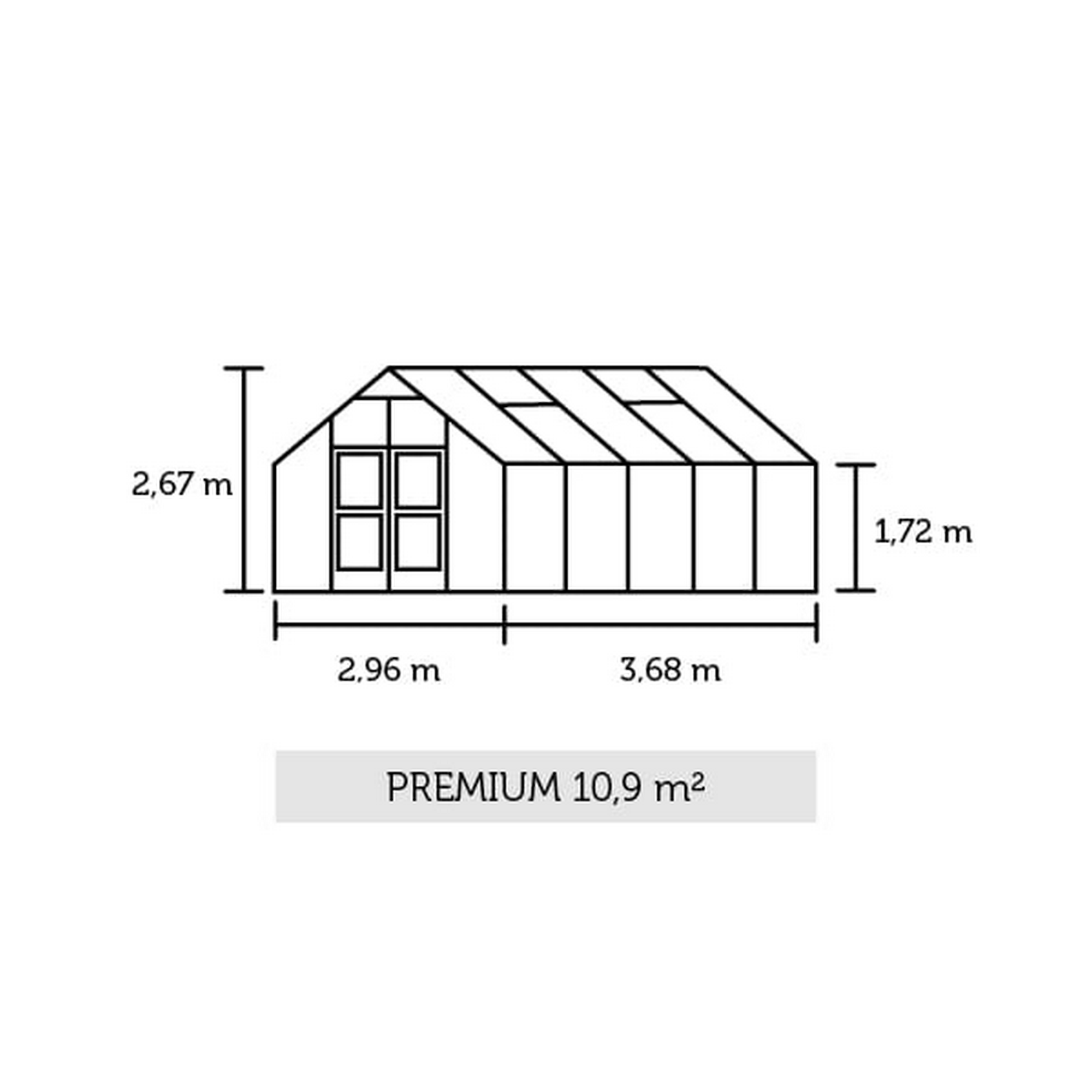 Juliana Gewächshaus 'Premium' 10,9 m²,...