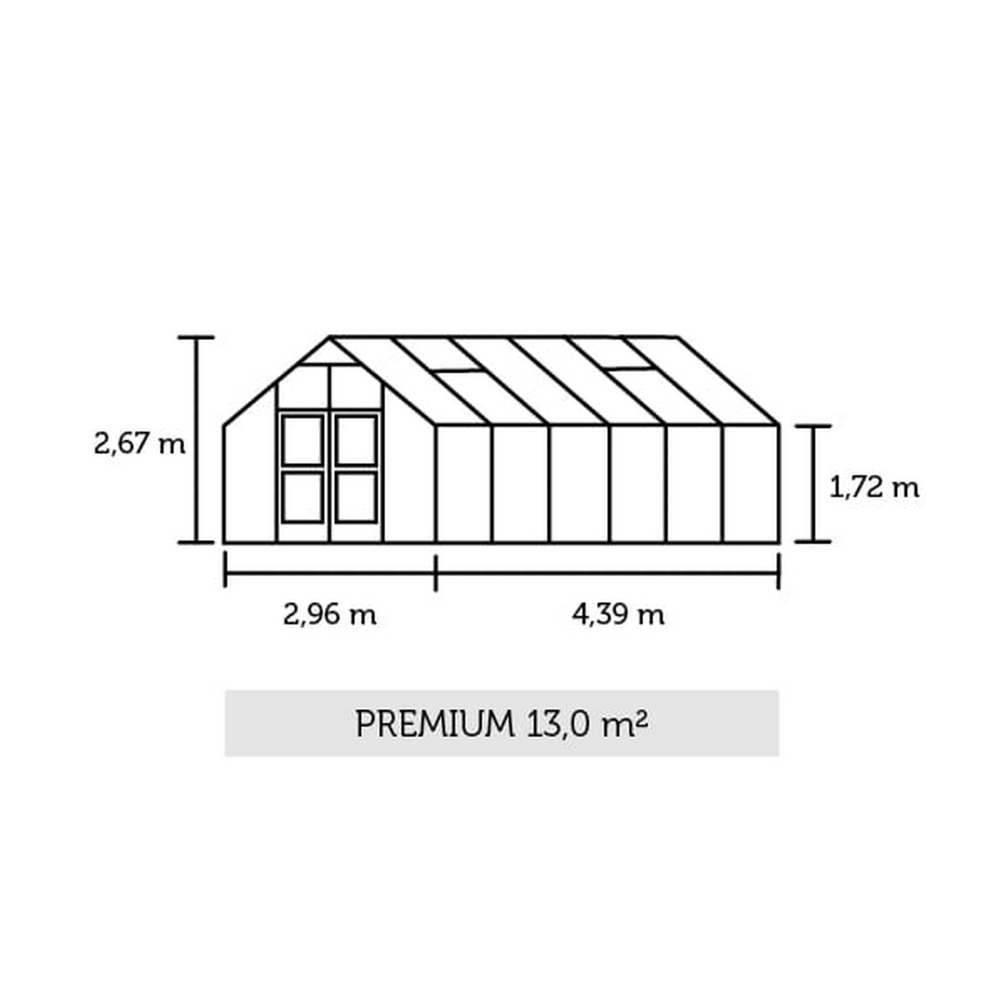 Juliana Gewächshaus 'Premium' 13,0 m²,...