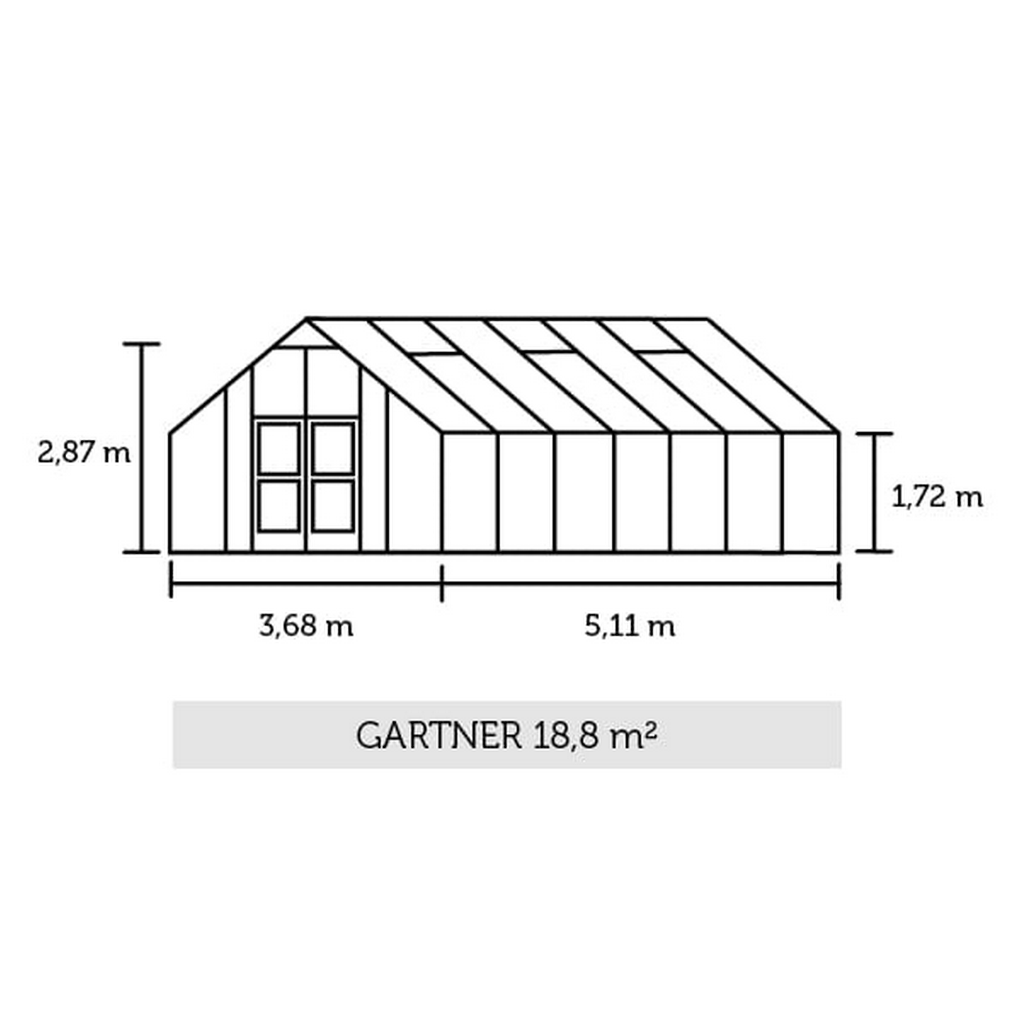 Juliana Gewächshaus 'Gärtner' 18,8 m²...