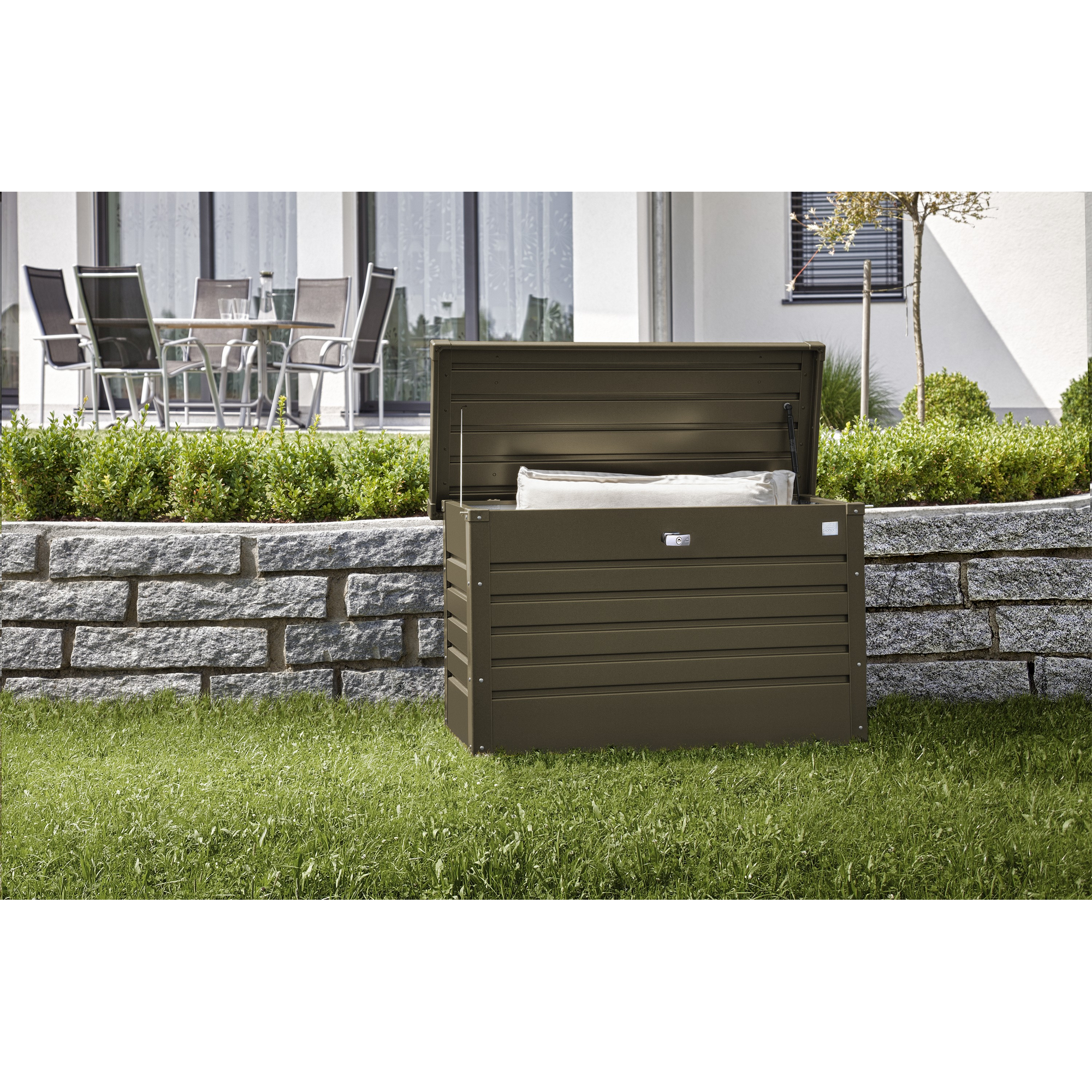 Aufbewahrungsbox 'FreizeitBox 100' bronze metallic 101 x 46 x 61 cm