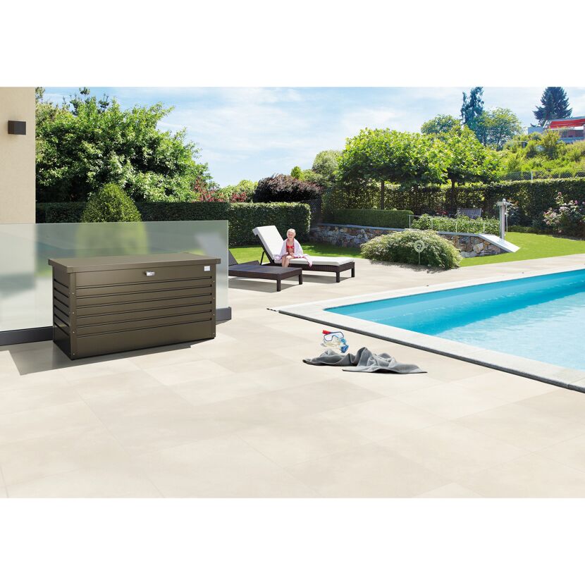 Gartenbox 'FreizeitBox 130' Stahl bronzefarben 134 x 71 x 62 cm