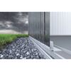 Regen fällt auf HighLine 5 Gebäude mit Wasserableitung