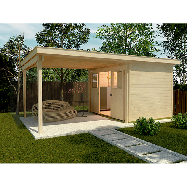 Bild von Gartenhaus '225' A 500 x 299 cm, naturfarben