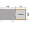 Abmessungen des Weka Loungehouse 225 Gr. 2 Lounge 450 cm