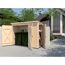 Gartenschrank mit Regalsystem naturfarben 215 x 152 x 95 cm
