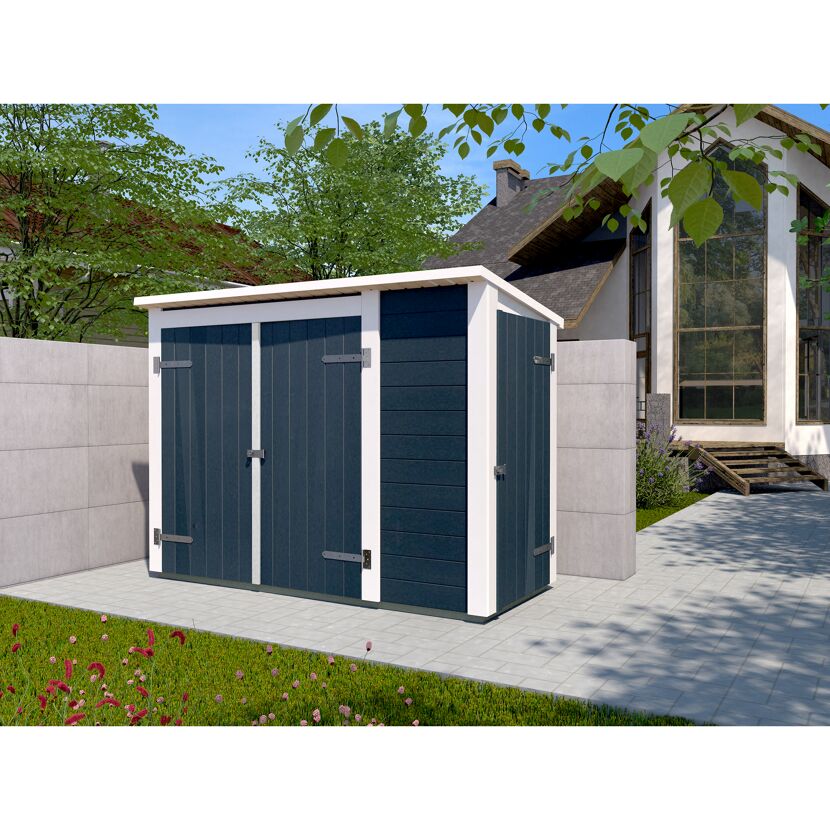 Gartenschrank mit Regalsystem anthrazit 215 x 152 x 95 cm