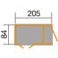 Gartenschrank mit Regalsystem anthrazit 215 x 152 x 95 cm