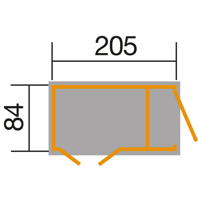 Gartenschrank mit Regalsystem anthrazit 215 x 152 x 95 cm