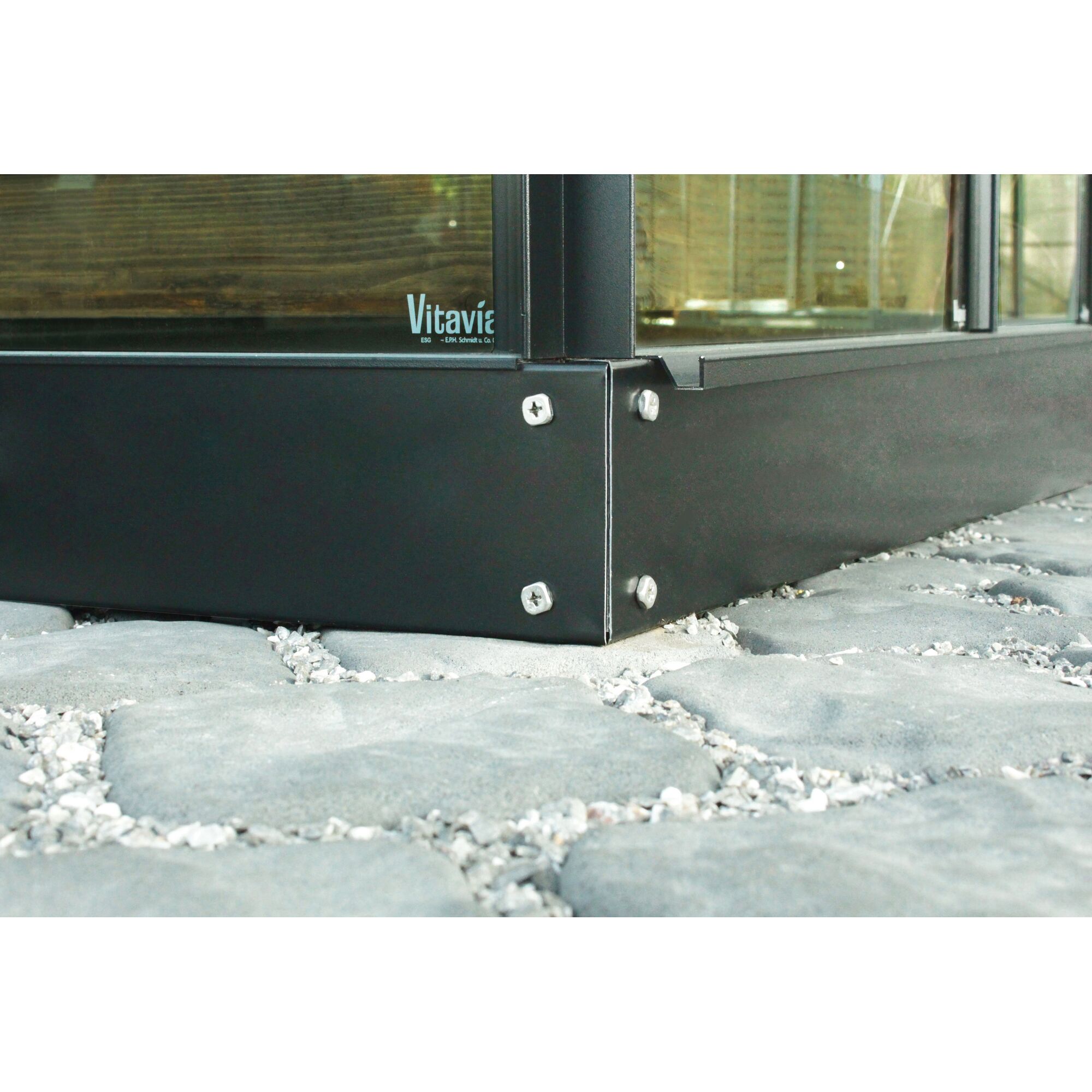 Fundament schwarz für Vitavia Gewächshaus