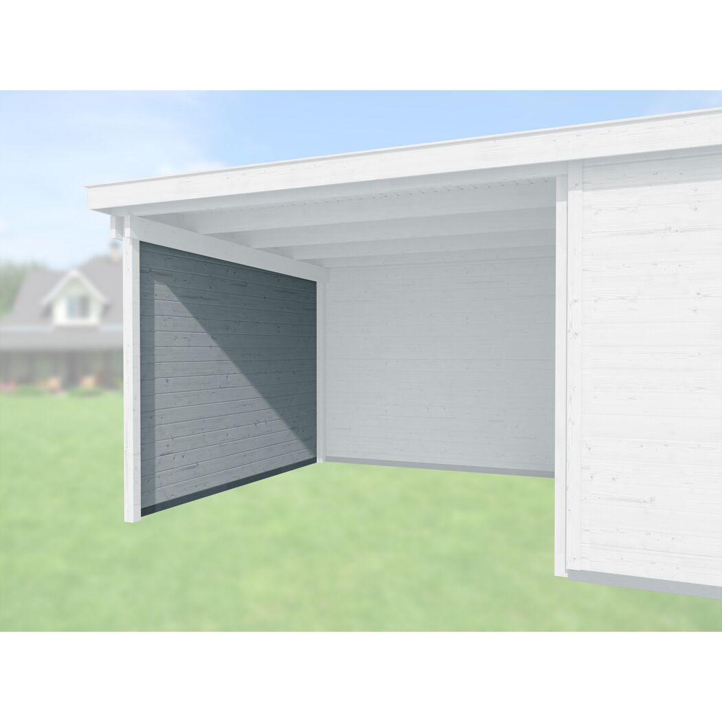 Seitenwand 235 cm Tiefe grau