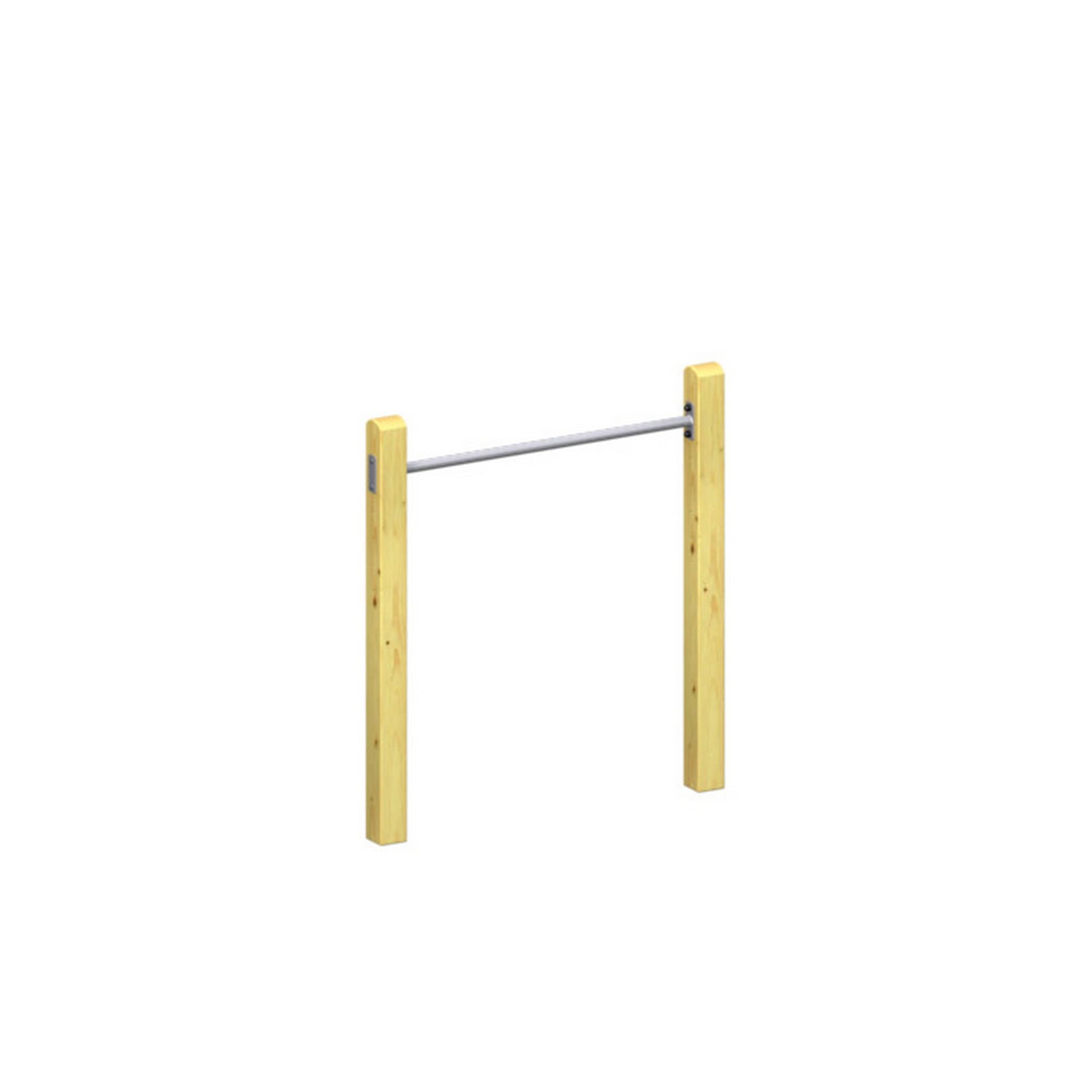 Reckstange mit Holzpfosten