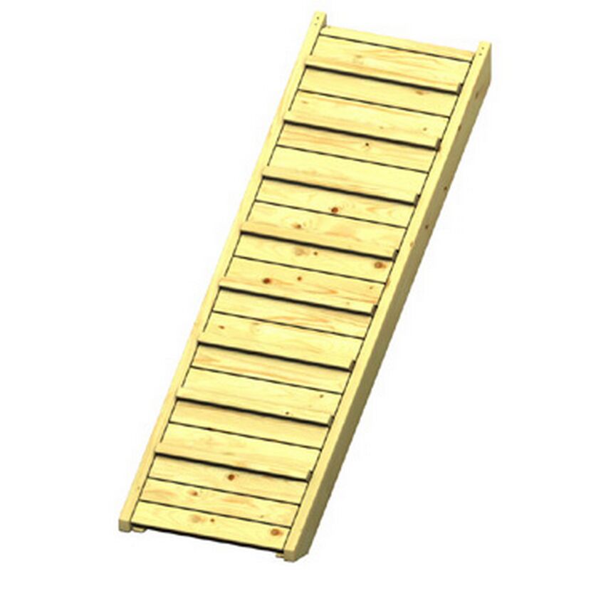 Hölzerner Klettersteg