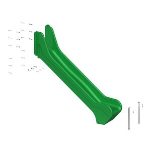 Kunststoffrutsche 'Winnetoo Pro' grün 233 x 75 x 149 cm, ohne Zubehör