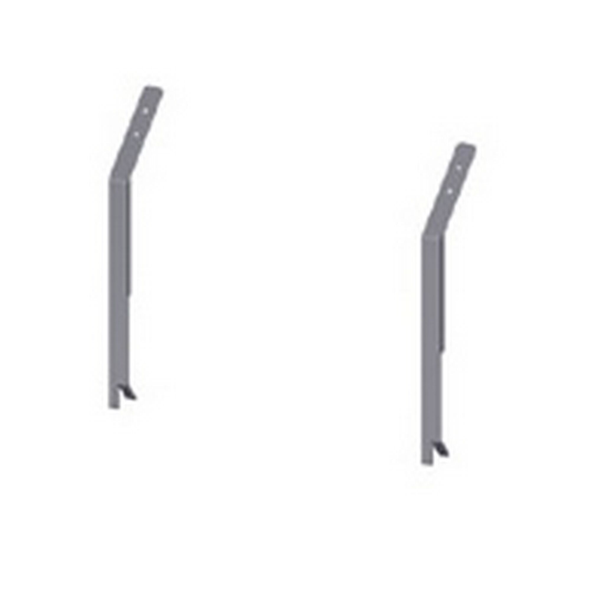 Zwei graue Bodenanker für Klettersteg