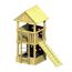 Spielturm aus Holz mit Rutsche