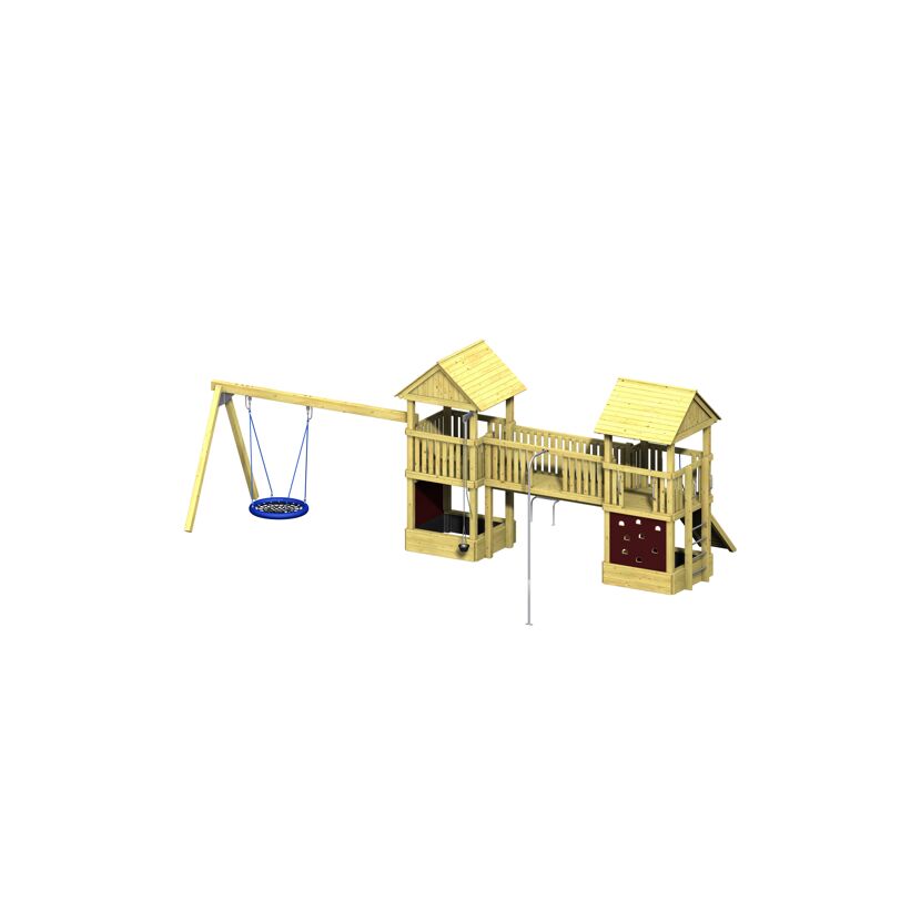 Spielturm WIN PRO Variante 8 mit Schaukel und Rutsche
