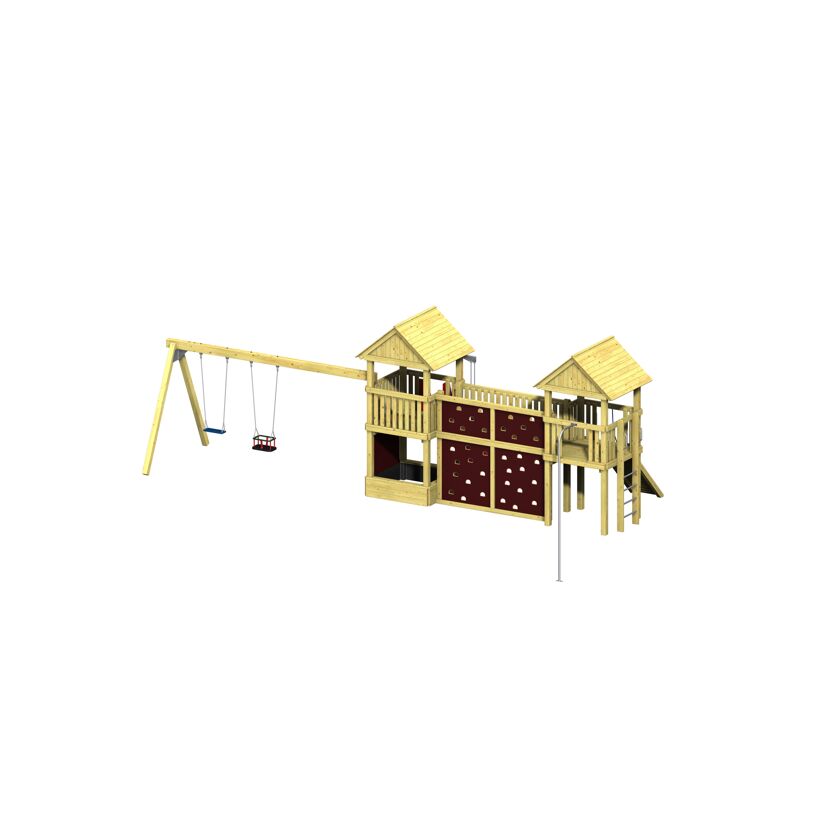 Spielturm WIN PRO Variante 9 mit Schaukel und Rutsche