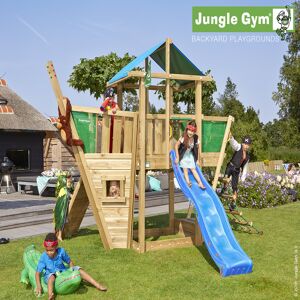 Spielturm Jungle Hut & Schiffsanbau mit Klettergerüst