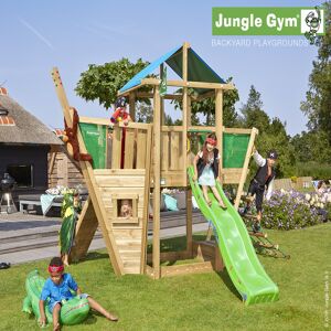 Spielturm Jungle Hut & Schiffsanbau mit Klettergerüst