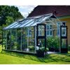 Gewächshaus Premium mit geöffneter Tür und Pflanzen