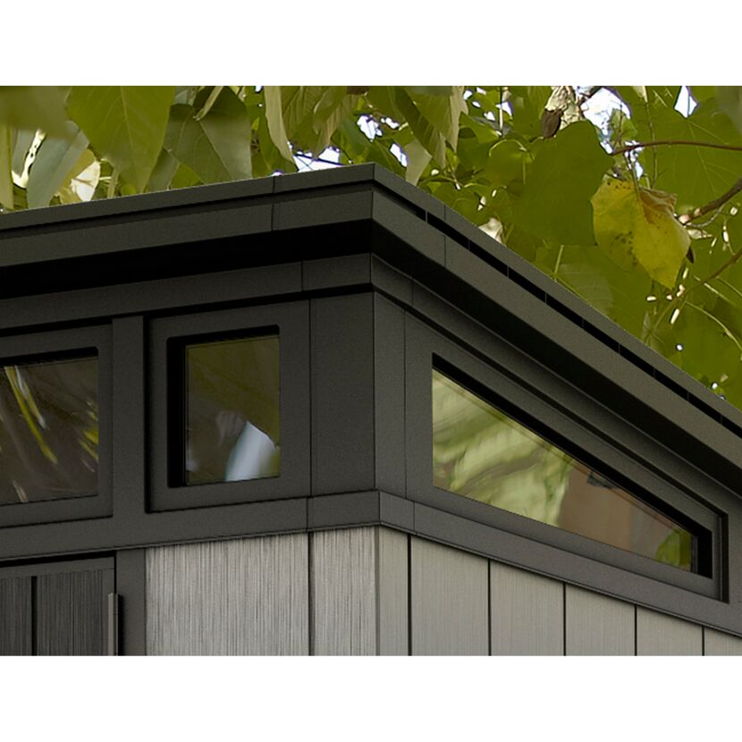Gerätehaus Duotech Artisan 7 x 7, Dach und Fenster