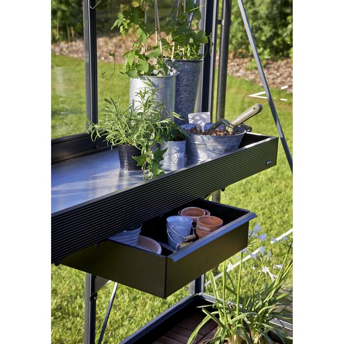 Juliana Tisch für Gewächshaus aus Aluminium, schwarz
