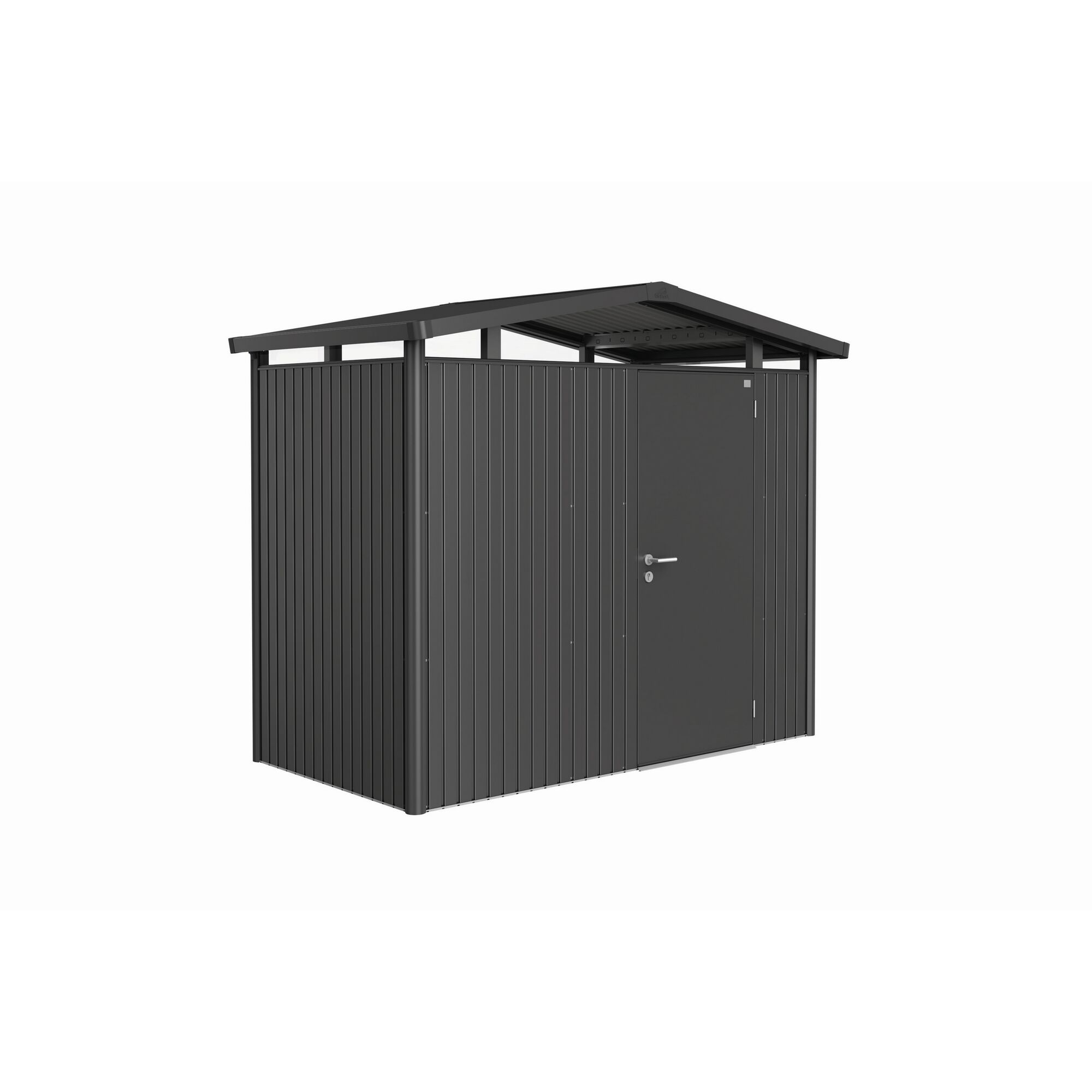 Gerätehaus aus Metall in Anthrazit