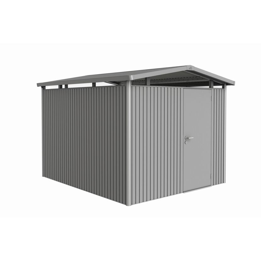 Gerätehaus 'Panorama' Gr. P5 quarzgrau-metallic 273 x 318 cm, mit Standardtür