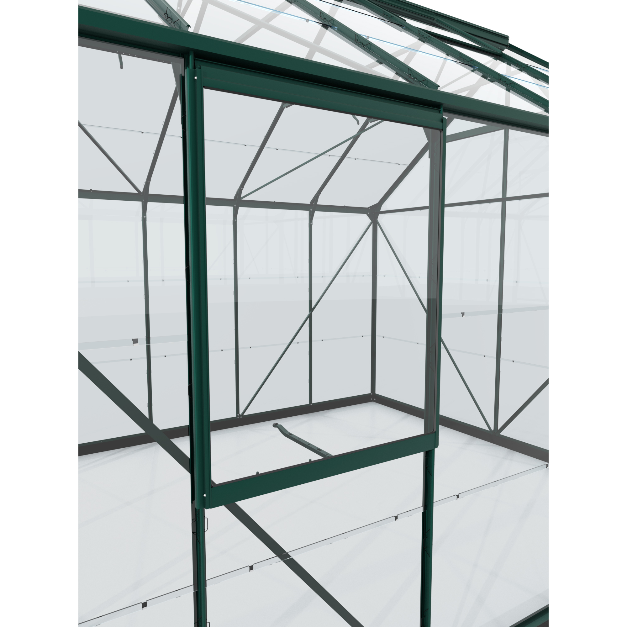 Seitenfenster 'V' ESG Aluminium smaragdgrün 59,5 x 79,2 cm für Vitavia Gewächshäuser + product picture