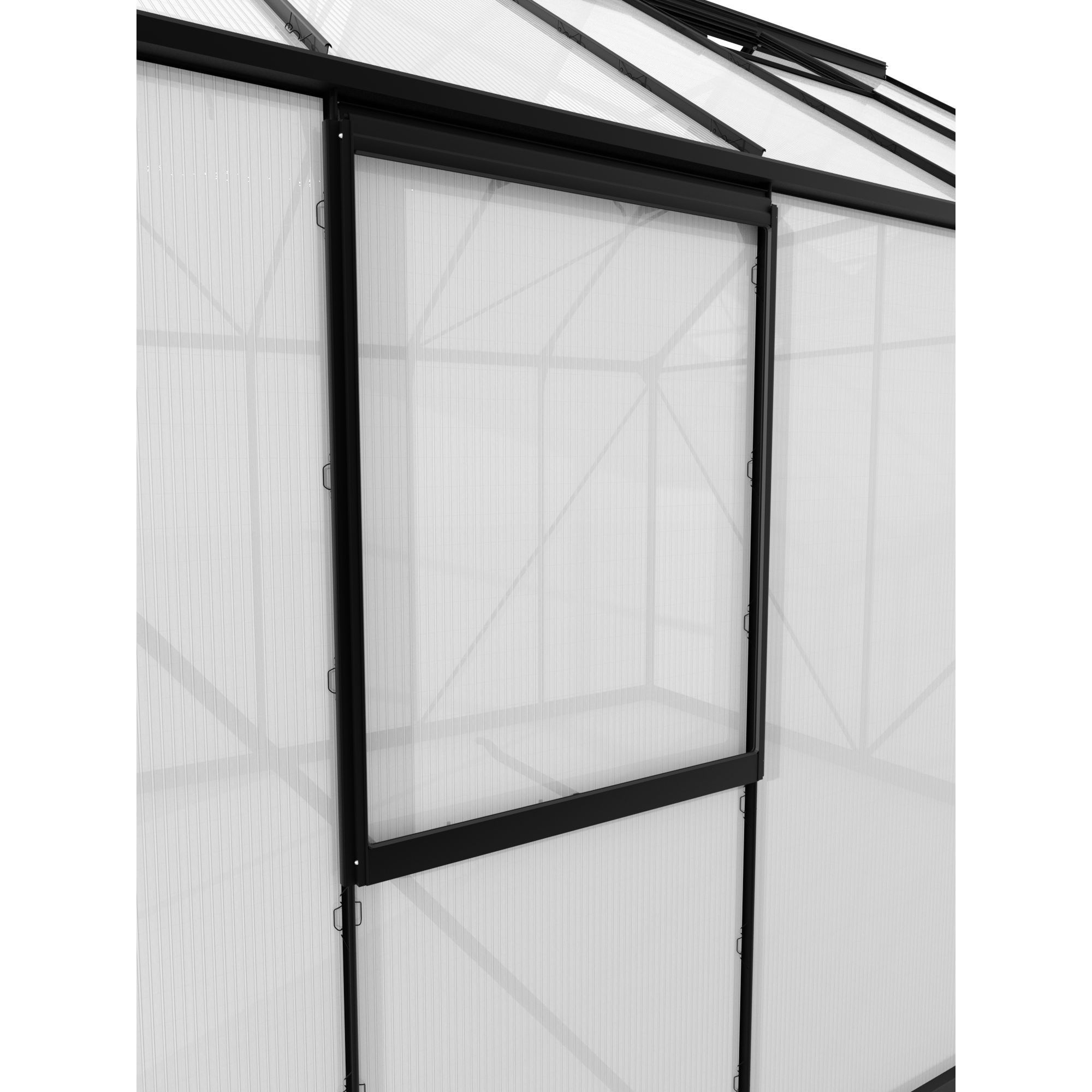 Alu-Seitenfenster 'V' schwarz 59 x 79,2 cm für Gewächshäuser + product picture