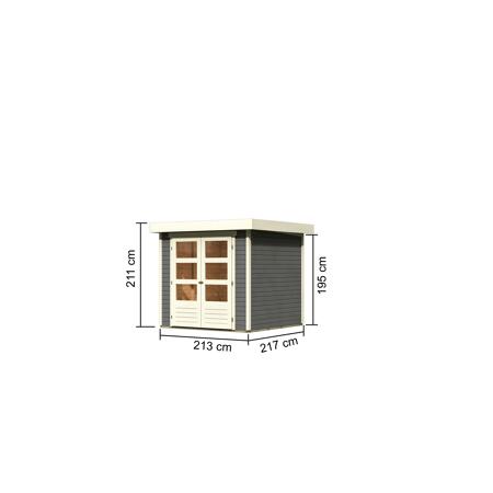 4. Bild von Gartenhaus 'Dornhan 2' 213 x 217 x 211 cm terragrau