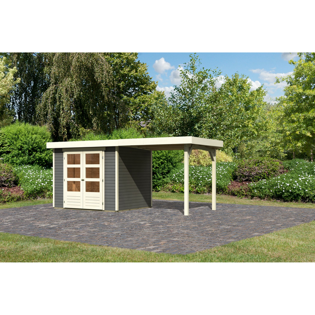 Bild von Gartenhaus 'Dornhan 3' Set 1 462 x 217 x 211 cm terragrau