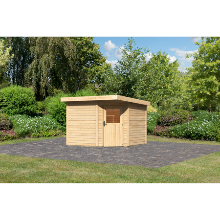 Bild von Gartenhaus 'Rönnau 3' 244 x 244 x 222 cm (BxTxH) naturbelassen