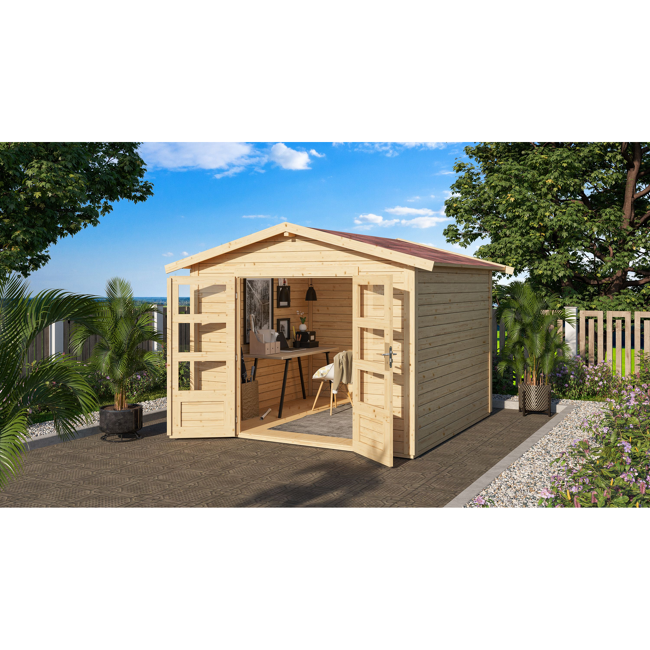 Bild von Gartenhaus 'Evendorf 6' 274 x 274 x 234 cm naturfarben