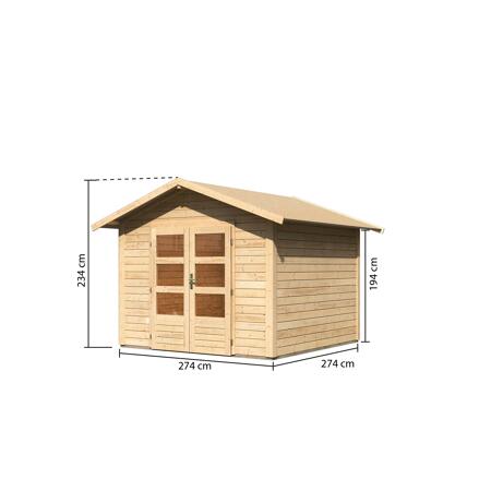 4. Bild von Gartenhaus 'Evendorf 6' 274 x 274 x 234 cm naturfarben