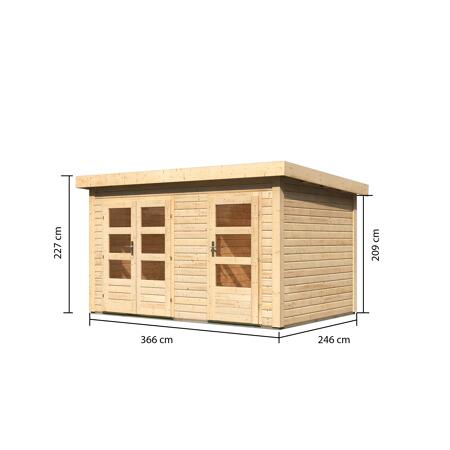 4. Bild von Gartenhaus 'Flehingen 1' 366 x 246 x 227 cm naturfarben