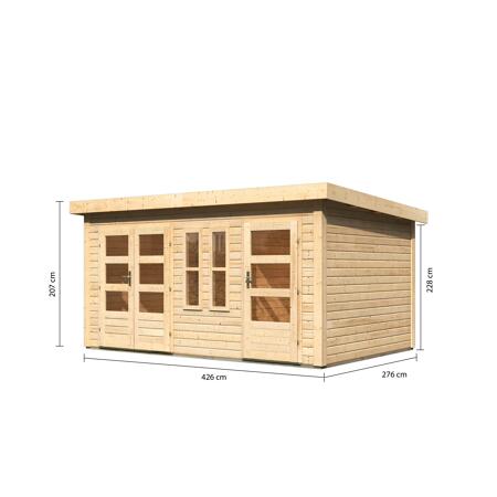 4. Bild von Gartenhaus 'Flehingen 2' 426 x 276 x 228 cm naturfarben