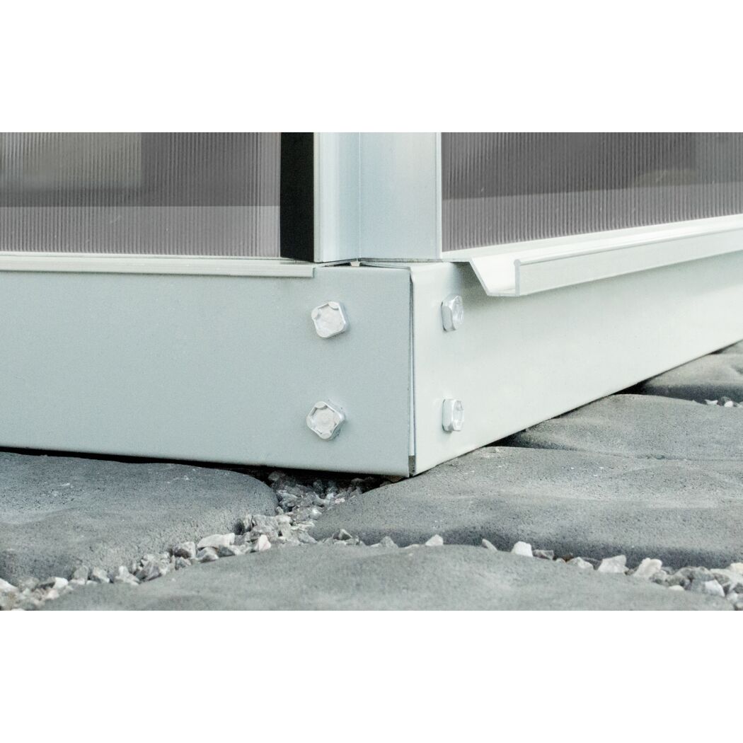 Fundament für Gewächshaus 'Ida 900' aluminiumfarben