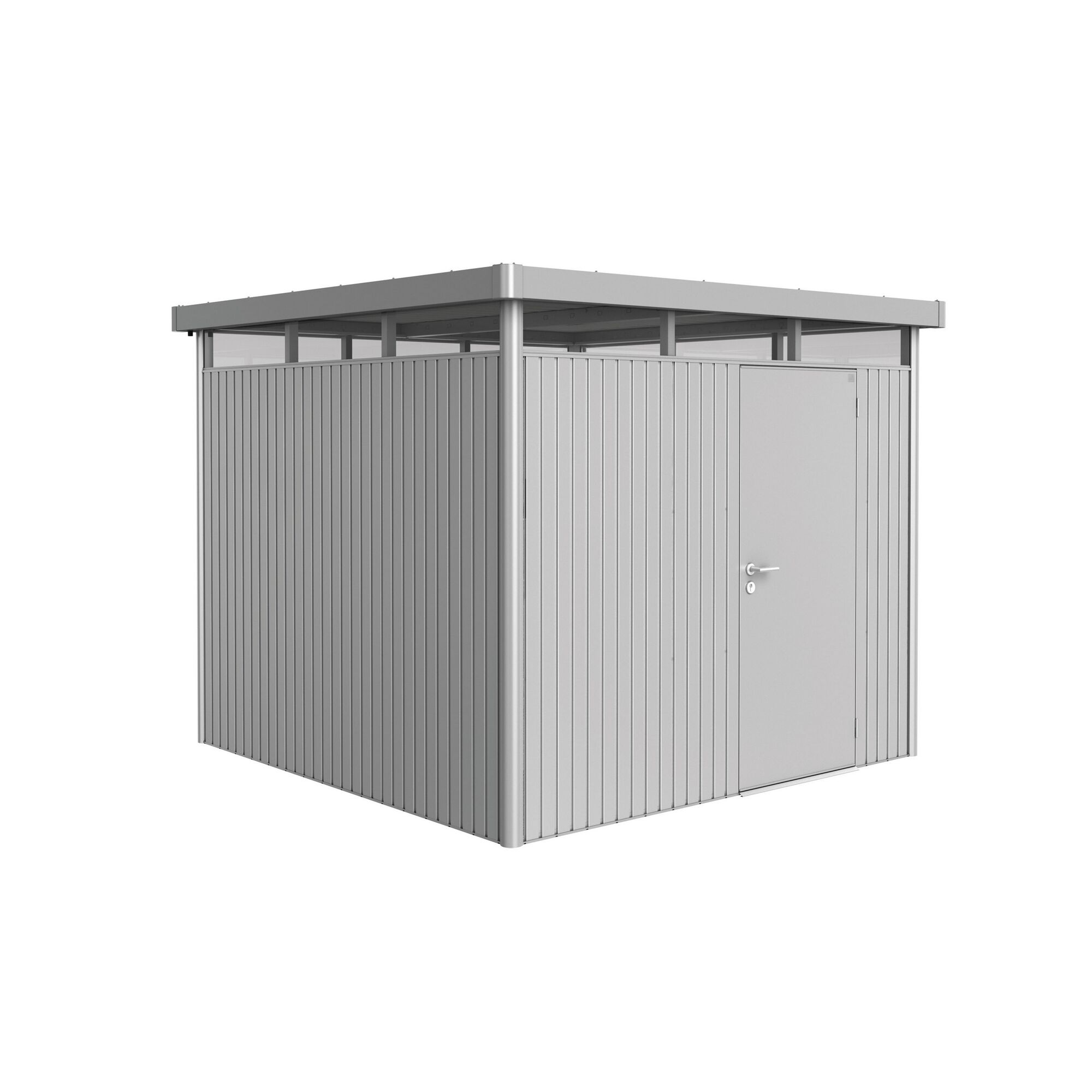 Gerätehaus 'HighLine 4' silbern metallic.