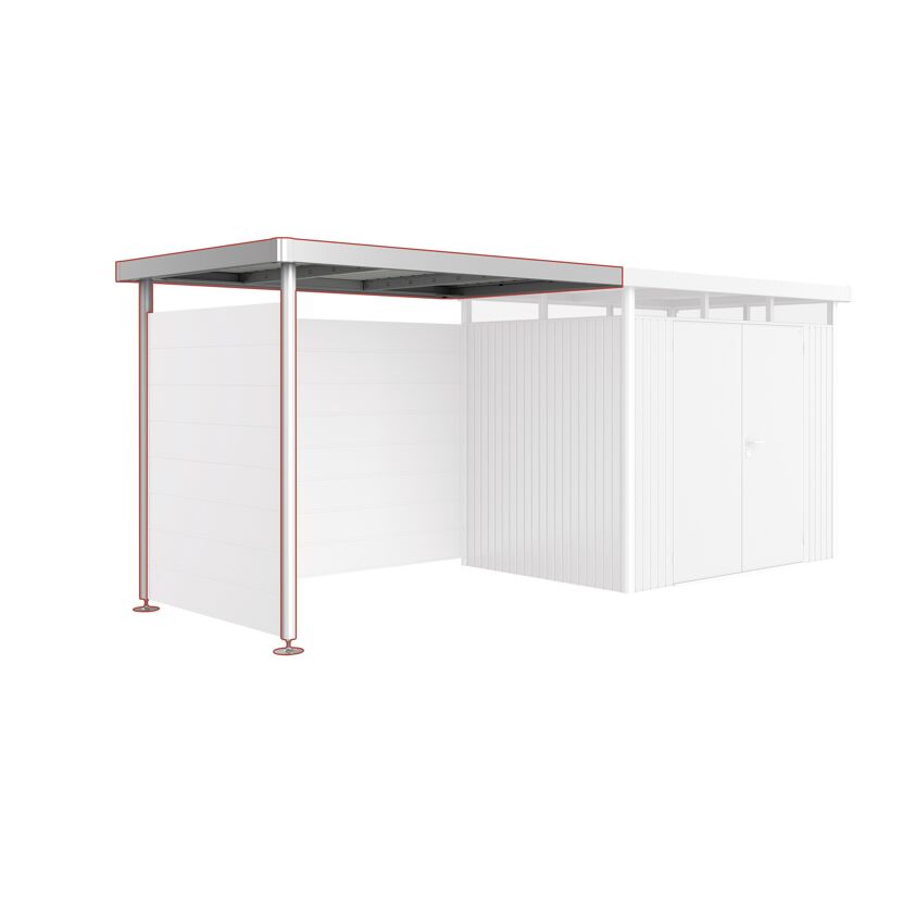 Seitendach silber-metallic 282 x 195 x 222 cm für Gerätehaus 'HighLine' H2