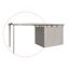 Seitendach silber-metallic 282 x 195 x 222 cm für Gerätehaus 'HighLine' H2