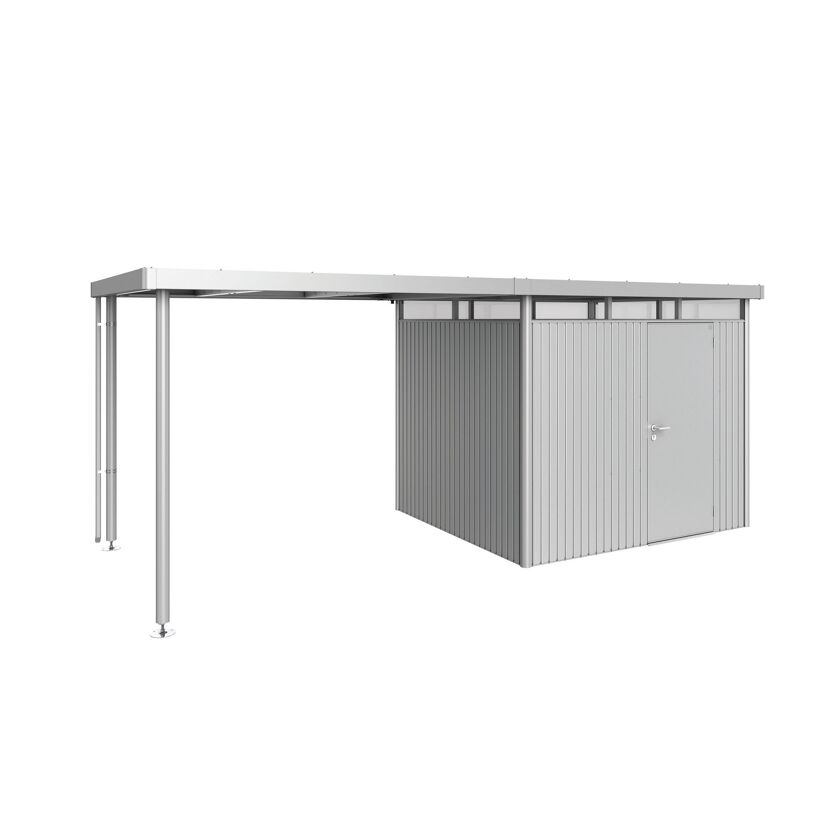 Seitendach silber-metallic 282 x 235 x 222 cm für Gerätehaus 'HighLine' H3