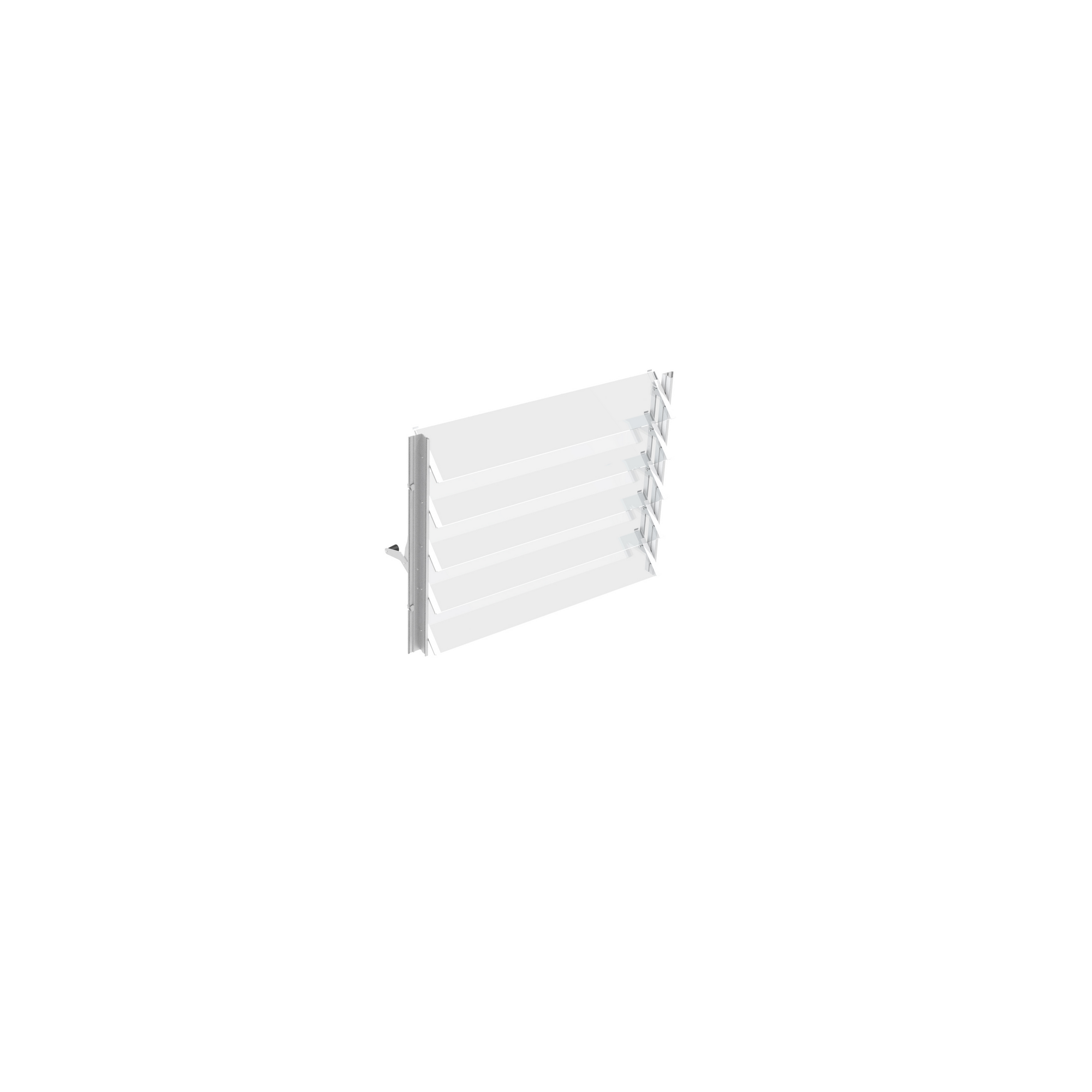 Lamellen-Wandfenster aus Aluminium silbern + product picture