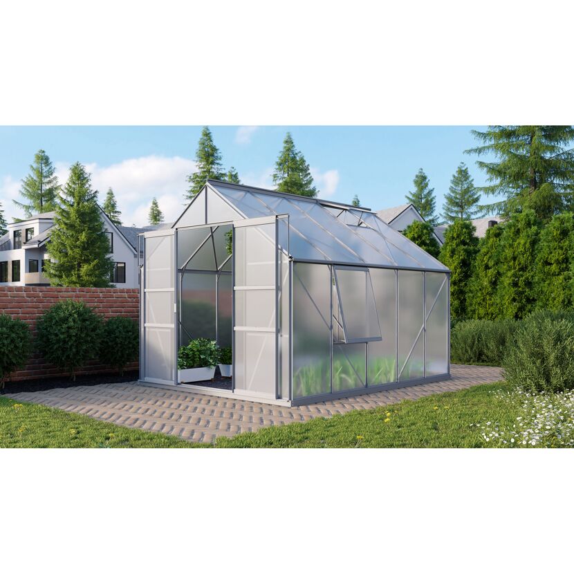 Gewächshaus Meridian 2 8300 HKP6mm im Garten