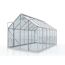 Gewächshaus 'Meridian 2 9900' 254,4 x 378,8 cm mit 3 mm Sicherheitsglas aluminiumfarben