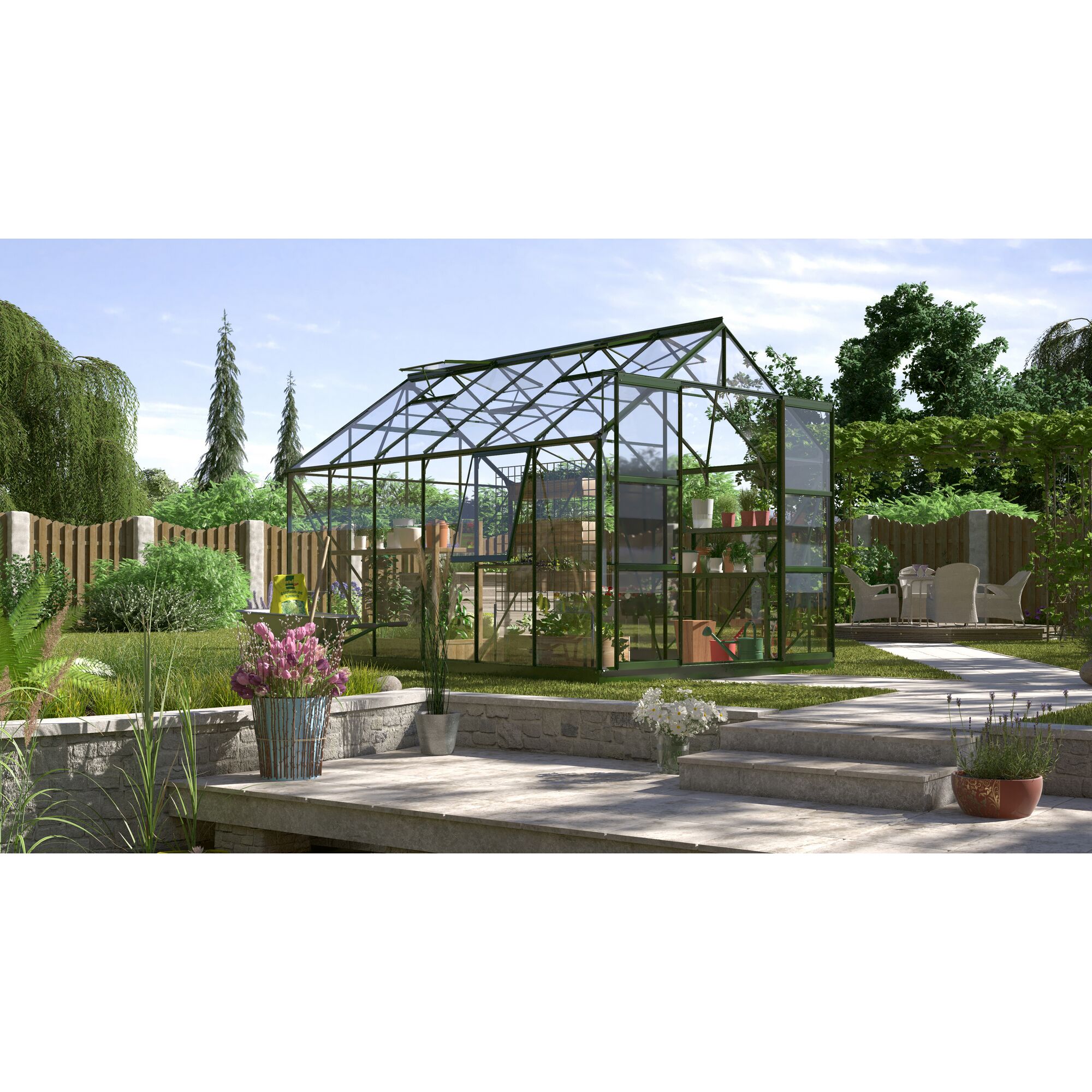 Gewächshaus im Garten