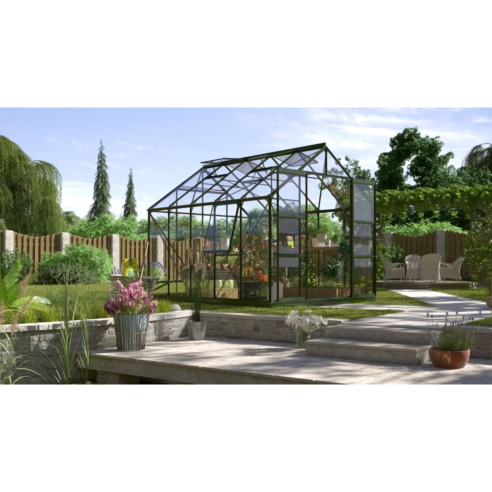 Gewächshaus im Garten